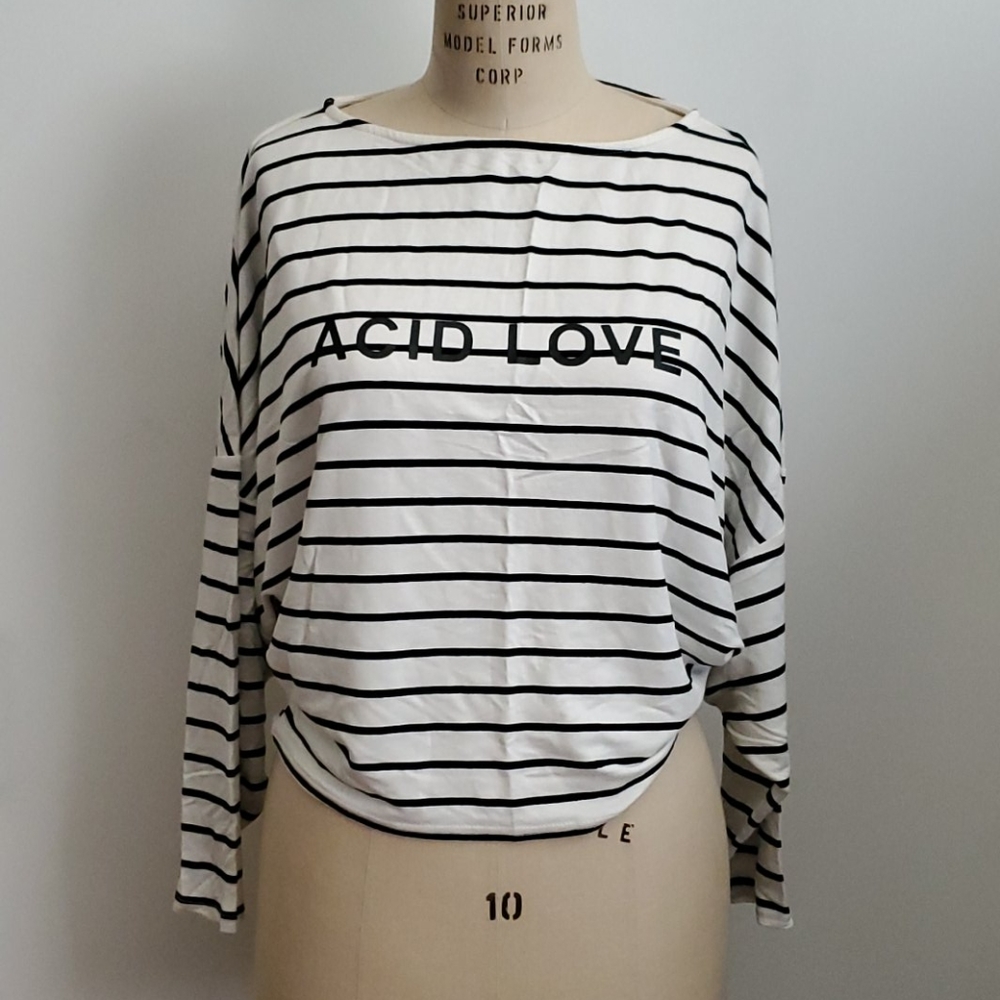 NWT Zara striped dolman sleeve top. SZ M